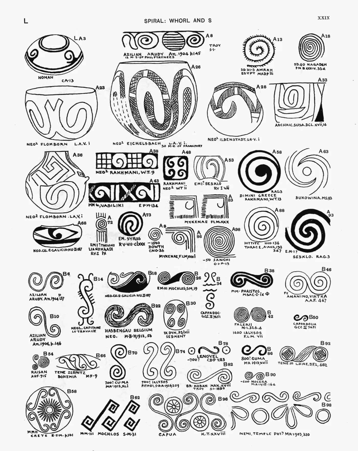 Plate XXIX — Spiral: Whorl and S