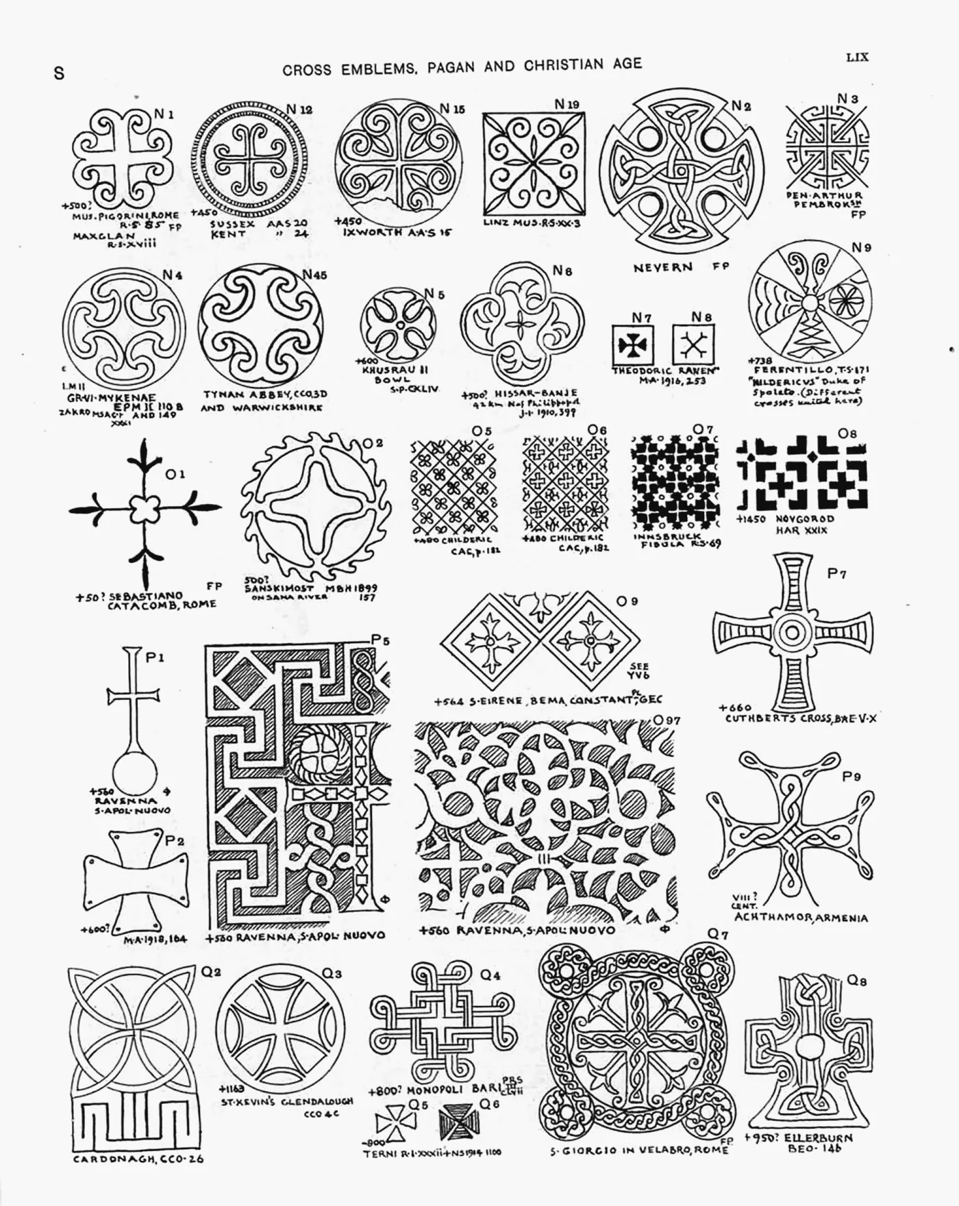 Plate LIX — Cross Emblems, Pagan and Christian Age