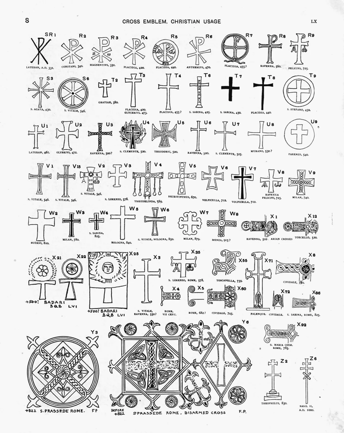 Plate LX — Cross Emblem, Christian Usage